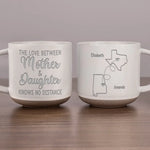 The Love Between Family Knows No Distance - Family Personalized Custom Pottery Mug - Gift For Family Members