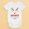 Christmas Is So Much Brighter With A Little One Around - Family Personalized Custom Baby Onesie - Christmas Gift For Baby Kids, Newborn Baby