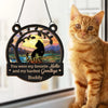 You Left Paw Prints On Our Hearts - Memorial Personalized Window Hanging Suncatcher Ornament - Sympathy Gift For Pet Owners, Pet Lovers