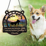 Custom Name Memorial Cat Gifts - Personalized Suncatcher Ornament