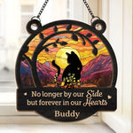 Custom Name Memorial Cat Gifts - Personalized Suncatcher Ornament