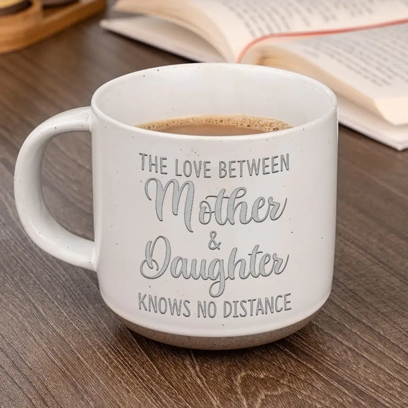 The Love Between Family Knows No Distance - Family Personalized Custom Pottery Mug - Gift For Family Members