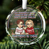 Congrats On Being My Bestie - Bestie Personalized Custom Circle Glass Ornament - Christmas Gift For Best Friends, BFF, Sisters