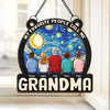 Happiness Is A Hug From Grandma - Family Personalized Window Hanging Suncatcher - Gift For Grandma