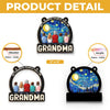 Happiness Is A Hug From Grandma - Family Personalized Window Hanging Suncatcher - Gift For Grandma
