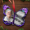 Custom Photo Your Wings Were Ready, But My Heart Was Not - Memorial Personalized Custom Mirrored Acrylic Ornament - Sympathy Gift, Christmas Gift For Family Members