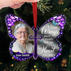 Custom Photo Your Wings Were Ready, But My Heart Was Not - Memorial Personalized Custom Mirrored Acrylic Ornament - Sympathy Gift, Christmas Gift For Family Members