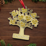 Home Is Where Our Story Begins - Family Personalized Custom Mirrored Acrylic Ornament - Christmas Gift For Family Members