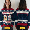 Paws And Enjoy The Holiday Cheer - Dog Personalized Custom Ugly Sweatshirt - Unisex Wool Jumper - Christmas Gift For Pet Owners, Pet Lovers