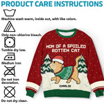 Santa Claws Is Coming To Town - Cat Personalized Custom Ugly Sweatshirt - Unisex Wool Jumper - Christmas Gift For Pet Owners, Pet Lovers