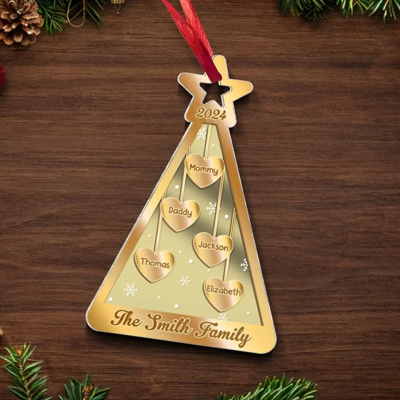 Nothing Beats A Christmas Spent With Family And Loved Ones - Family Personalized Custom Mirrored Acrylic Ornament - Christmas Gift For Family Members