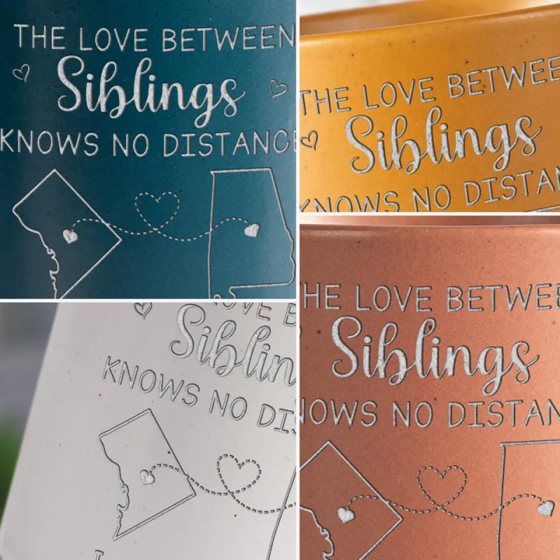 The Love Between Siblings - Family Personalized Custom Pottery Mug - Gift For Siblings, Brothers, Sisters