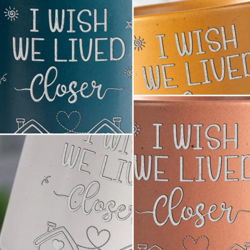 Wish We Lived Closer - Bestie Personalized Custom Pottery Mug - Gift For Best Friends, BFF, Sisters