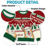 Pawsome Christmas Vibes - Dog Personalized Custom Ugly Sweatshirt - Unisex Wool Jumper - Christmas Gift For Pet Owners, Pet Lovers