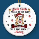 The Best Christmas Presents Come With Tails - Dog & Cat Personalized Custom 3D Inflated Effect Printed Ornament - Ceramic Round Shaped - Christmas Gift For Pet Owners, Pet Lovers