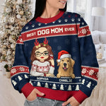 Custom Name Christmas Dog Mom Gifts - Personalized Sweatshirt