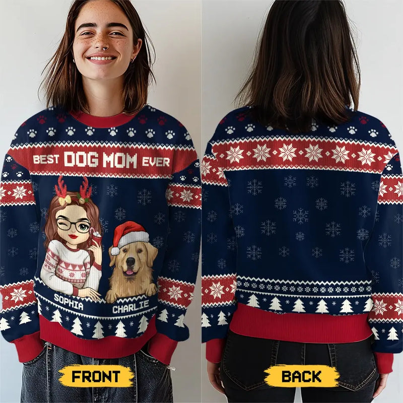 Have Yourself A Furry Little Christmas - Dog & Cat Personalized Custom Ugly Sweatshirt - Unisex Wool Jumper - Christmas Gift For Pet Owners, Pet Lovers