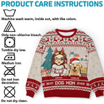 Best Fur Mom Ever - Dog & Cat Personalized Custom Ugly Sweatshirt - Unisex Wool Jumper - Christmas Gift For Pet Owners, Pet Lovers