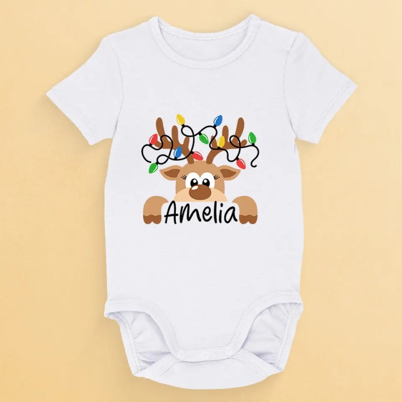 Jingle Bells And Baby Giggles - Family Personalized Custom Baby Onesie - Christmas Gift For Baby Kids, Newborn Baby