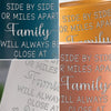 Though We May Be Far Apart, We Are Always Close At Heart - Family Personalized Custom Pottery Mug - Gift For Family Members