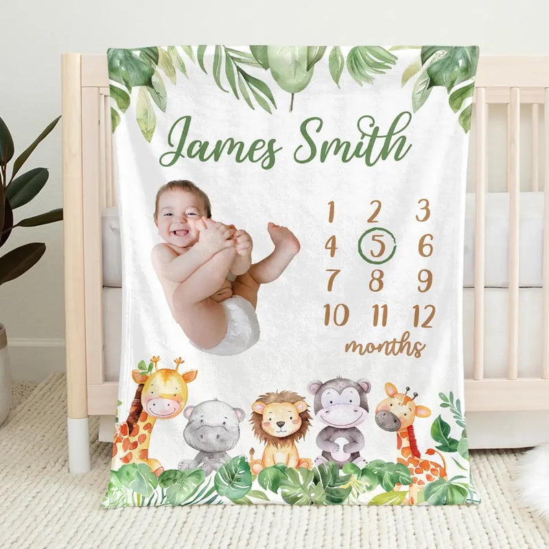 Custom Photo Every Baby Deserves A Cozy Place To Dream - Family Personalized Custom Baby Blanket - Gift For Baby Kids, Newborn Baby