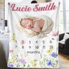 Custom Photo My New World Starts With You - Family Personalized Custom Baby Blanket - Gift For Baby Kids, Newborn Baby
