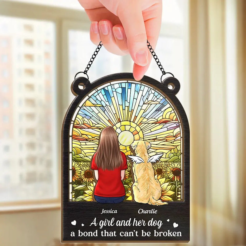 Some Bonds Can Never Be Broken - Memorial Personalized Window Hanging Suncatcher - Sympathy Gift For Pet Owners, Pet Lovers