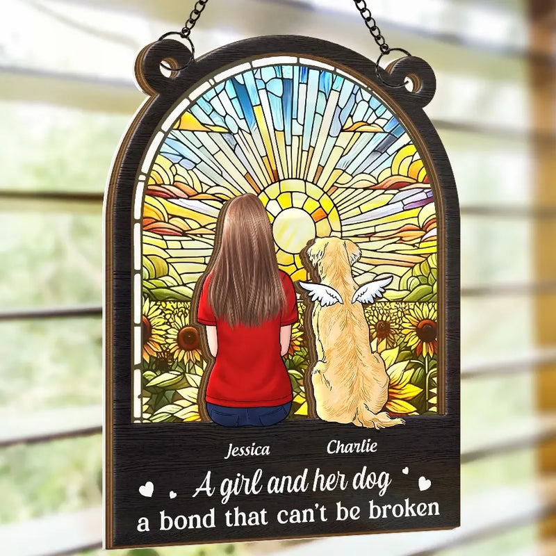 Some Bonds Can Never Be Broken - Memorial Personalized Window Hanging Suncatcher - Sympathy Gift For Pet Owners, Pet Lovers
