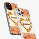 Family Time Is Like A Cozy Pumpkin Patch On A Crisp Autumn Day - Family Personalized Custom Clear Phone Case - Autumn Fall Gift For Grandma