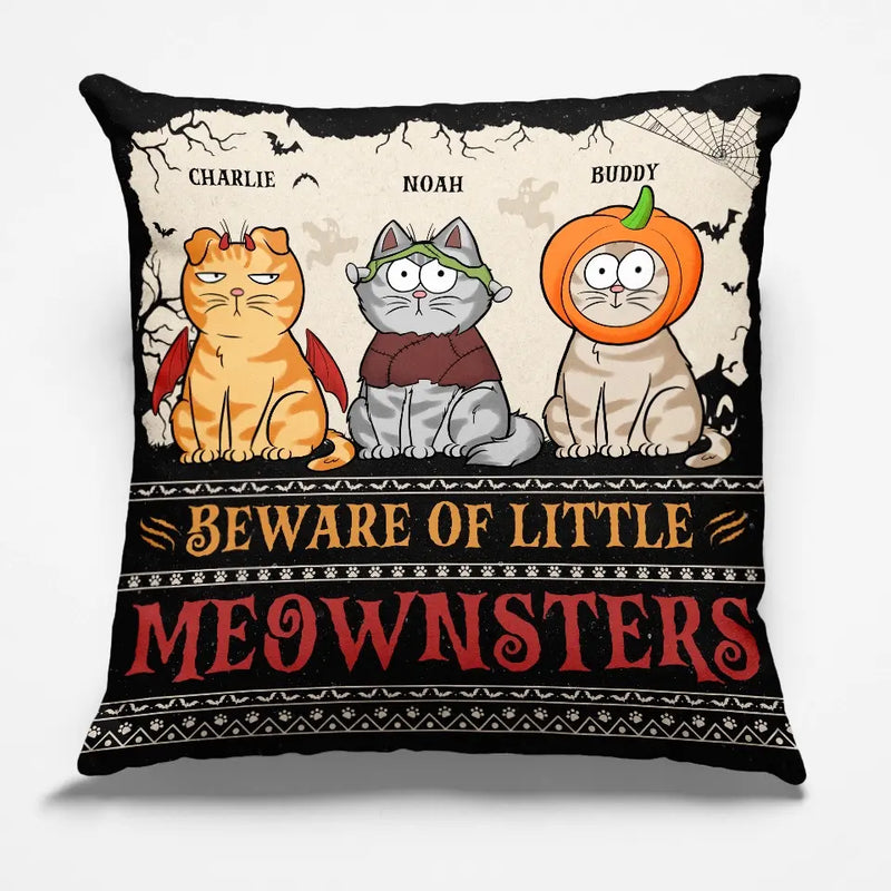 Happy Meowloween - Cat Personalized Custom Pillow - Halloween Gift For Pet Owners, Pet Lovers