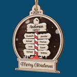 Christmas Is A Reminder Of The Joy That Family Brings - Family Personalized Custom Shaped 2 Layered Wood Christmas Ornament - Christmas Gift For Family Members