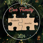 Love Makes A Family Complete - Family Personalized Custom Ornament - Acrylic Custom Shaped - Christmas Gift For Family Members