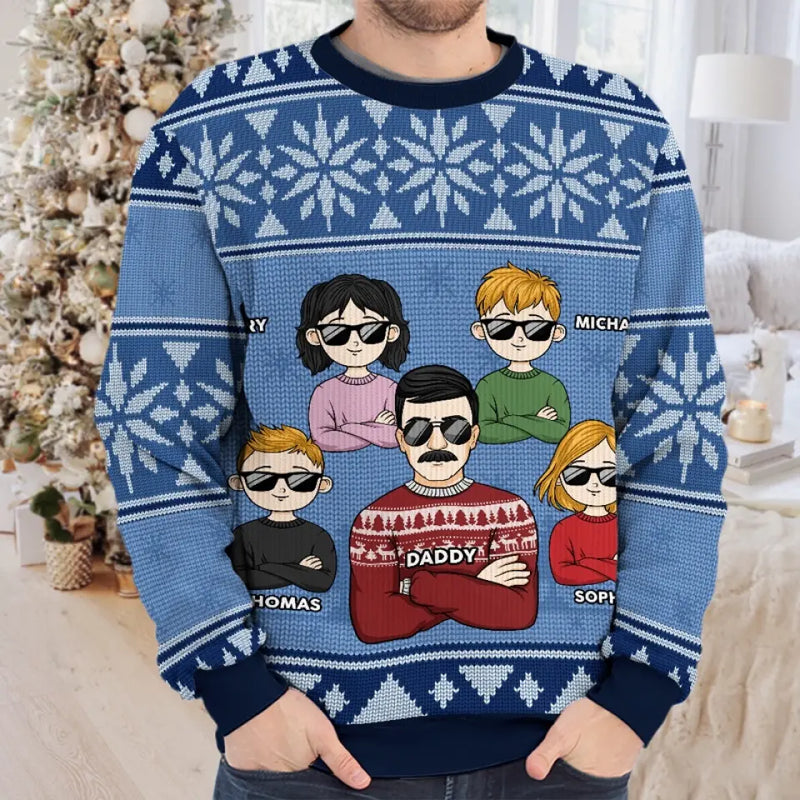 We Wish You A Merry Christmas - Family Personalized Custom Ugly Sweatshirt - Unisex Wool Jumper - Christmas Gift For Family Members