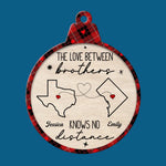 Custom Name Brothers Gifts for Long Distance Siblings - Personalized Ornament