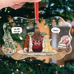 Forever Loved, Always In Our Hearts - Memorial Personalized Custom Benelux Glass Ornament - Sympathy Gift, Christmas Gift For Dog Lovers