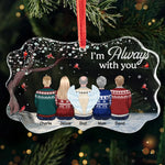 Custom Name Memorial Angel Christmas Gifts for Family - Personalized Glass Ornament