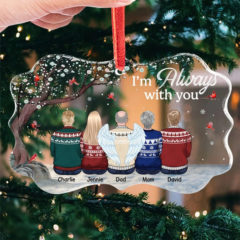 You Will Never Be Forgotten And Will Live On In Our Hearts - Memorial Personalized Custom Benelux Glass Ornament - Sympathy Gift For Family Members