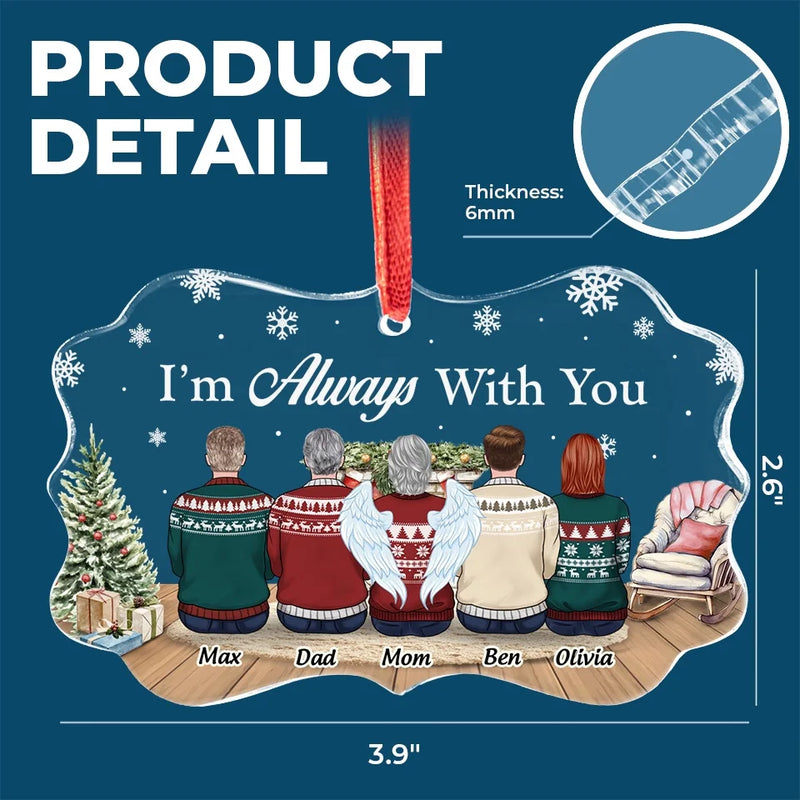 In Our Hearts, You Are Always Part Of Our Family - Memorial Personalized Custom Benelux Glass Ornament - Sympathy Gift, Christmas Gift For Family Members