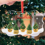 Grandkids Make Life More Grand - Family Personalized Custom Benelux Glass Ornament - Sympathy Gift, Christmas Gift For Grandma, Grandpa