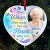 Custom Photo Your Wings Were Ready But My Heart Was Not - Memorial Personalized Custom Hologram Ornament - Sympathy Gift, Christmas Gift For Family Members