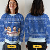 Lights Fill The Streets Spreading So Much Cheer - Family Personalized Custom Ugly Sweatshirt - Unisex Wool Jumper - Christmas Gift For Family Members