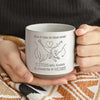 Sisters Will Always Be Connected By Heart - Bestie Personalized Custom Pottery Mug - Gift For Best Friends, BFF, Sisters