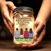 Brothers And Sisters Are As Close As Hands And Feet - Family Personalized Custom Mason Jar Light - Gift For Siblings, Brothers, Sisters