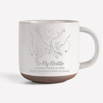 True Friendship Knows No Distance - Bestie Personalized Custom Pottery Mug - Gift For Best Friends, BFF, Sisters