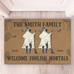 Pumpkins And Family Make The Best Halloween Memories - Family Personalized Custom Home Decor Decorative Mat - Halloween Gift For Family