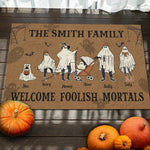 Pumpkins And Family Make The Best Halloween Memories - Family Personalized Custom Home Decor Decorative Mat - Halloween Gift For Family