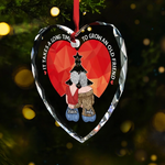 Old Friends Are Reminders Of How Much We Have Changed And Grown - Bestie Personalized Custom Heart Glass Ornament - Christmas Gift For Best Friends, BFF, Bestie
