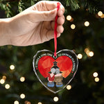 Old Friends Are Reminders Of How Much We Have Changed And Grown - Bestie Personalized Custom Heart Glass Ornament - Christmas Gift For Best Friends, BFF, Bestie