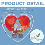 Old Friends Are Reminders Of How Much We Have Changed And Grown - Bestie Personalized Custom Heart Glass Ornament - Christmas Gift For Best Friends, BFF, Bestie