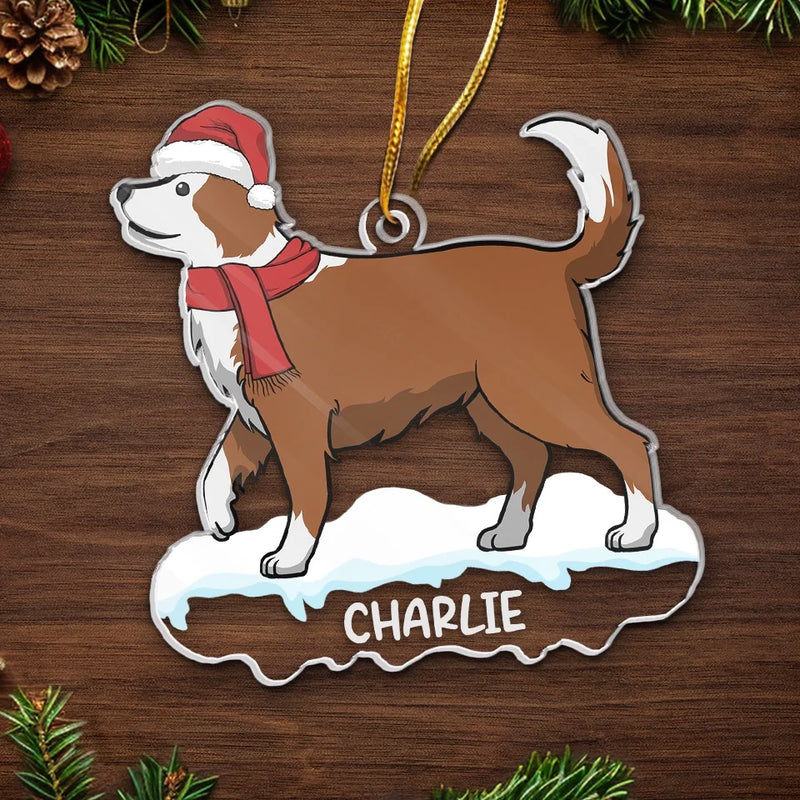 Paws And Enjoy The Magic Of Christmas - Dog & Cat Personalized Custom Ornament - Acrylic Custom Shaped - Christmas Gift For Pet Owners, Pet Lovers